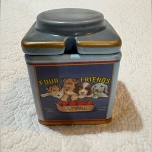Sakura Vintage Labels "Four Friends" sugar bowl or jelly jar